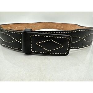 Justin Belt Mens Size 42 Genuine Latigo Top Grain Cowhide Black 608N No Buckle